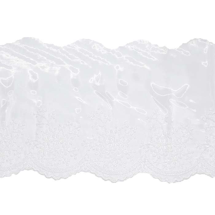 Čipka, vezena, zaključek,  14 cm, 30596-001