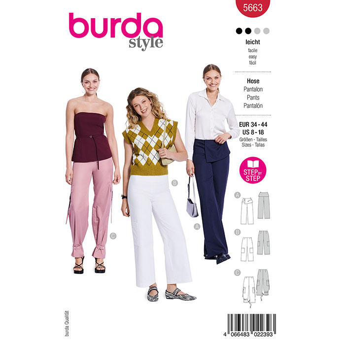 Kroj Burda, hlače, 5663