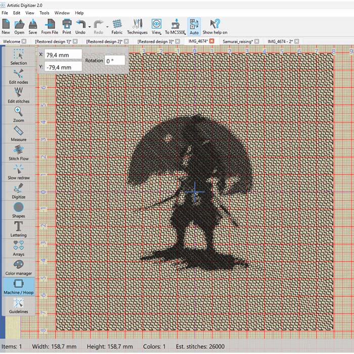 Photo Stitch – pretvorba fotografije v realistično vezenino