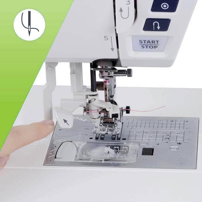 Samodejno vdevanje sukanca v šivalno iglo - popolno avtomatsko in 100% zanesljivo