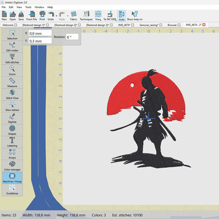 Z enim klikom iz slike v vezenino