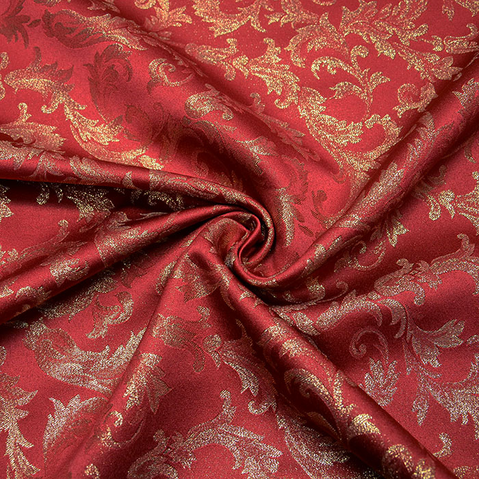 Damast, festlich, 15402, rotgolden