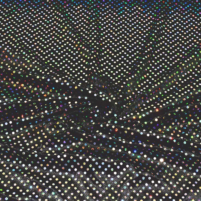 Plüsch, Polyester, Hologramm, 3080-2, schwarz