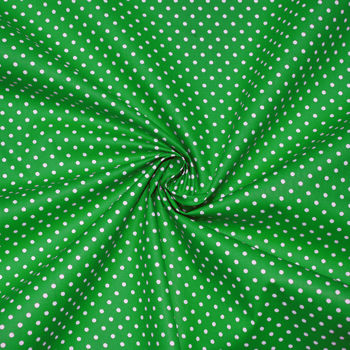 Baumwolle, imprägniert, Pünktchen, grün