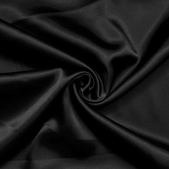 Satin, Polyester, 3095-35, schwarz