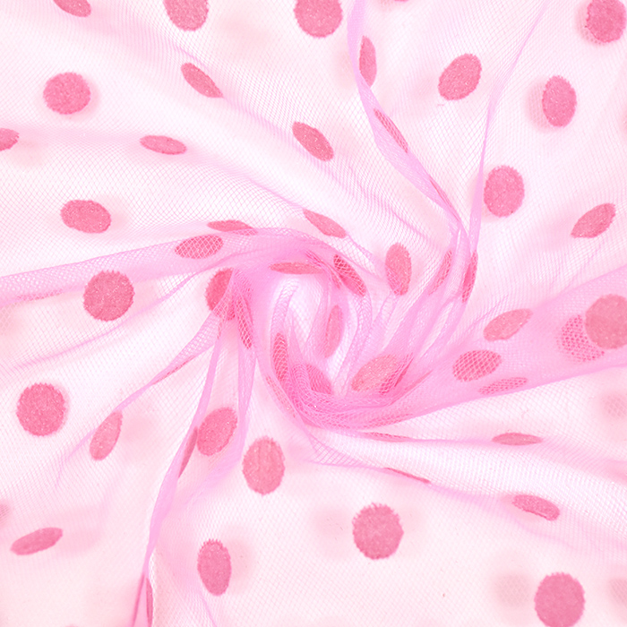 Tüll, weich, Punkte, 20734-7, rosa Bema Stoffe