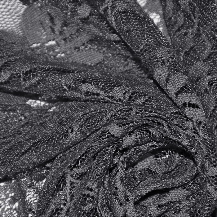 Spitze, elastisch, floral, 21658-068, grau