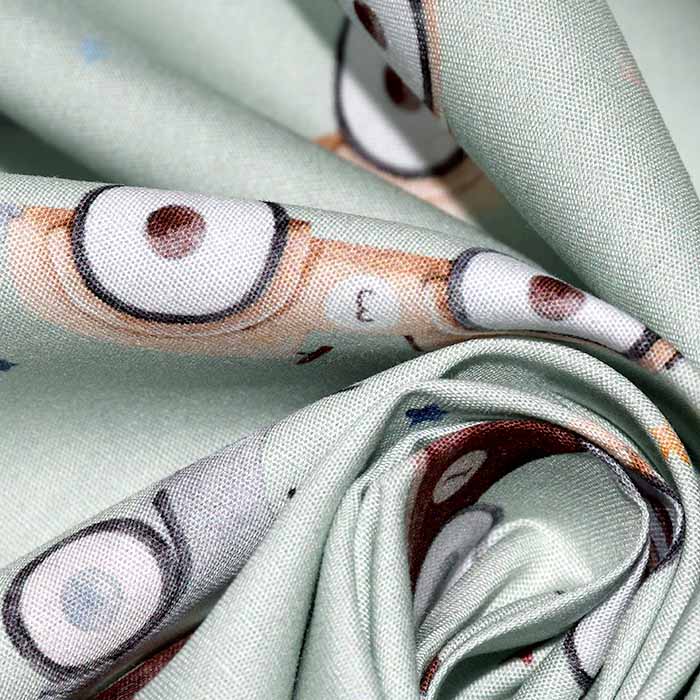 Baumwolle, Popeline, Digitaldruck, für Kinder, 23302-10, mintblau