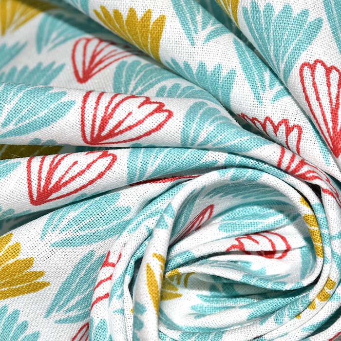 Baumwolle, Popeline, Natur, 23762-1, türkis