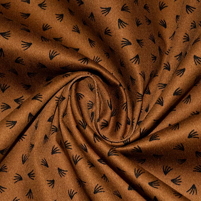 Baumwolle, Satin, geometrisch, 24070-005, braun