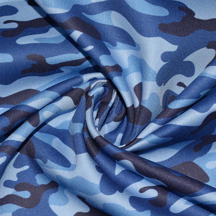 Baumwolle, Satin, digital, Camouflage, 24103-167, blau