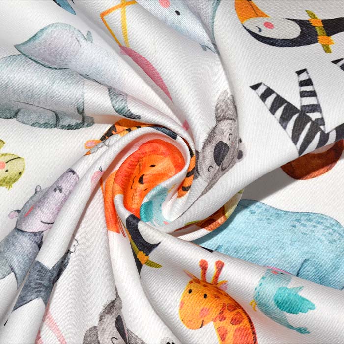 Baumwolle, Satin, digital, Tiere, 24103-122