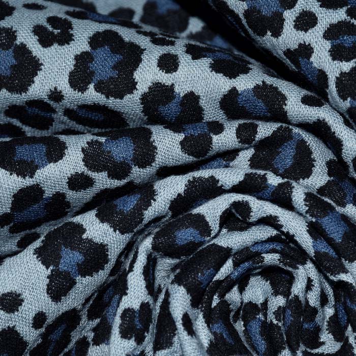 Musselin, doppelt, tierisch, 24175-003, blau