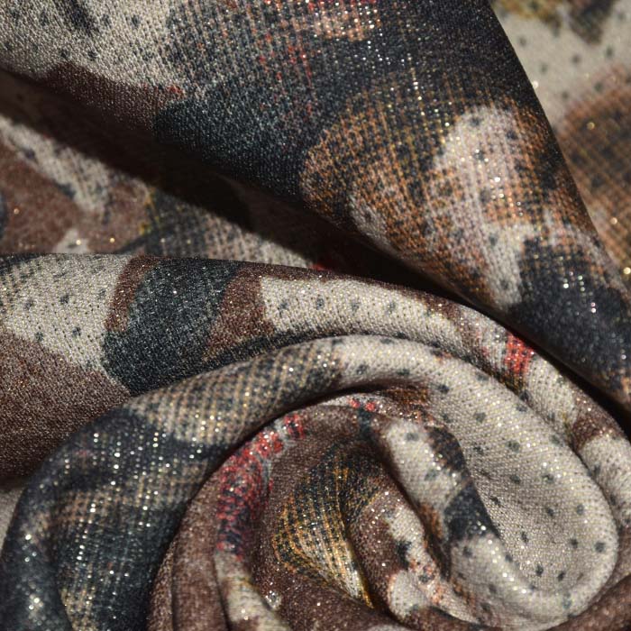 Gewebe, dehnbar, digital, floral, 25077-4