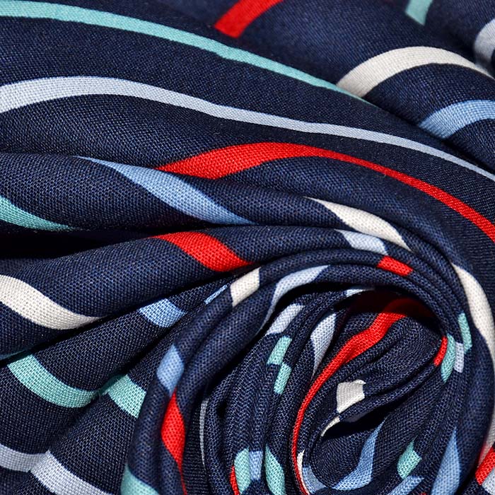 Baumwolle, Popeline, Streifen, 25102-008, blau