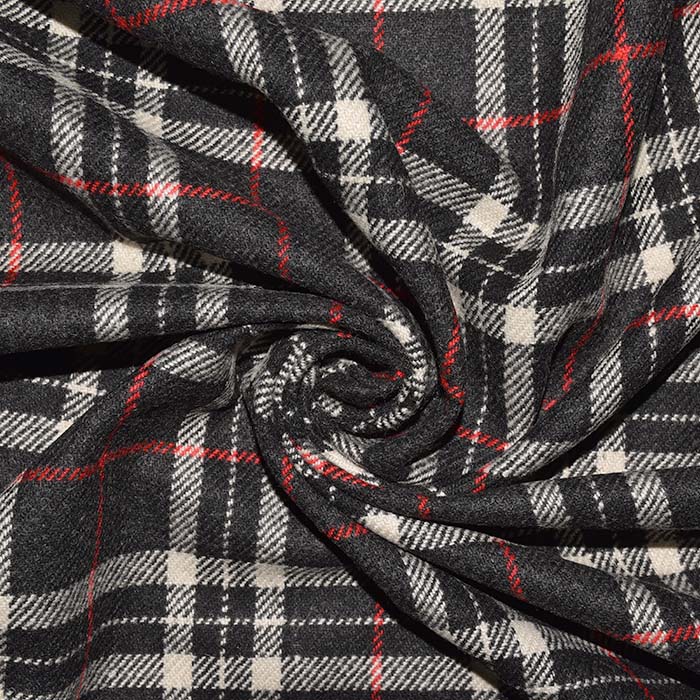 Wolle, für Anzüge, Karo, 25246-01, weiß