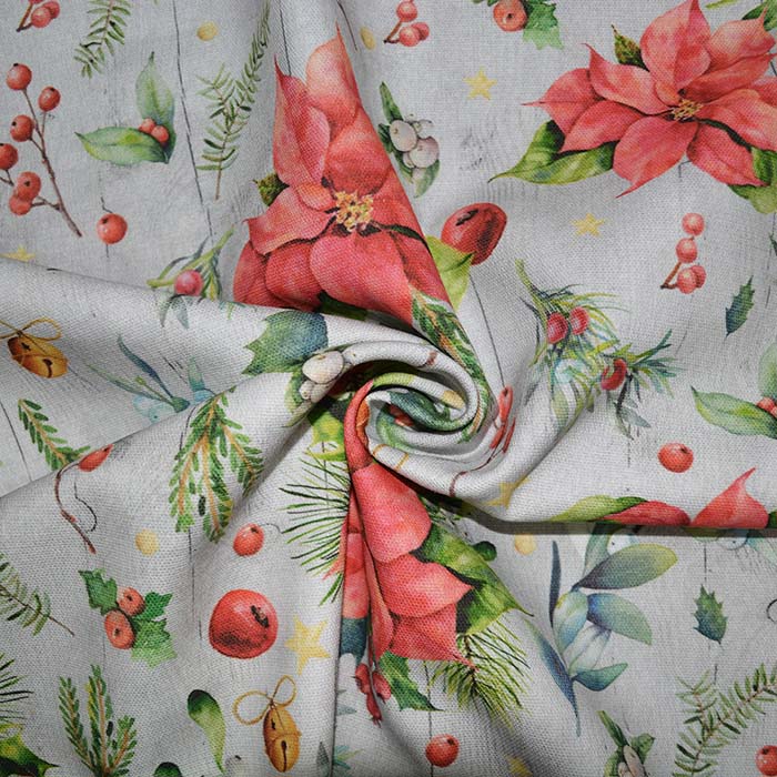 Deko, Druck, digital, festlich, 25314-107, grau