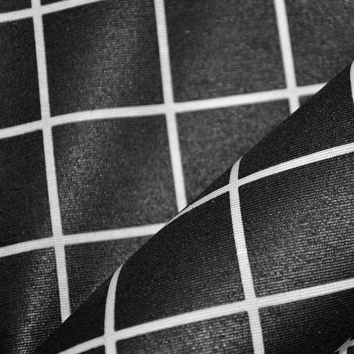 Deko, Druck, imprägniert, Karo, 23928-2, schwarz