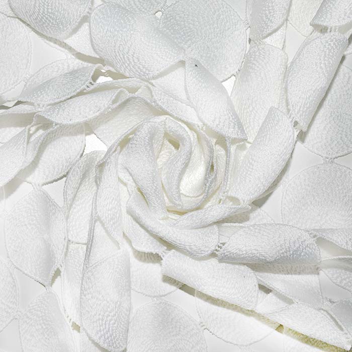 Spitze, Kreise, 25796-14, weiß