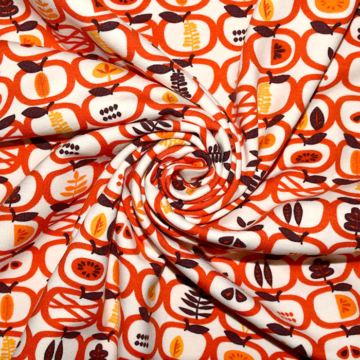 Jersey, Baumwolle, Obst, 25831-33, orange