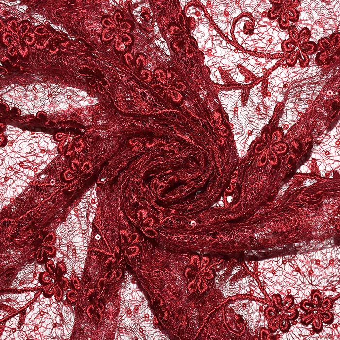 Spitze, floral, 25852-460, rot