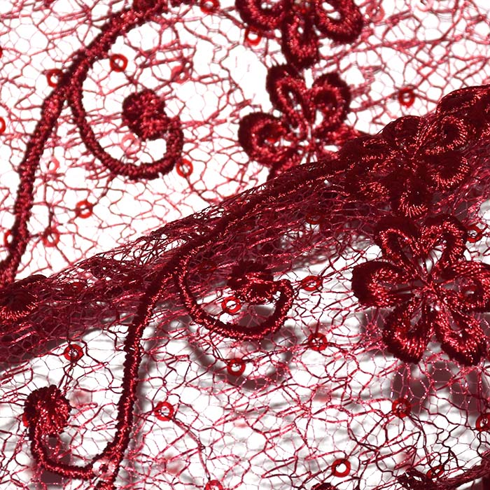 Spitze, floral, 25852-460, rot