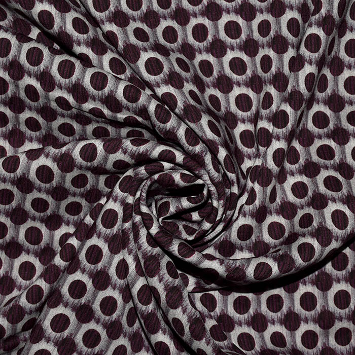 Gewebe, Viskose, geometrisch, 25835-30, bordeaux