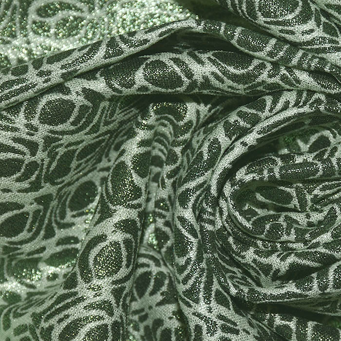 Bengalin, Jacquard, beidseitig, geometrisch, 25386-6, grün