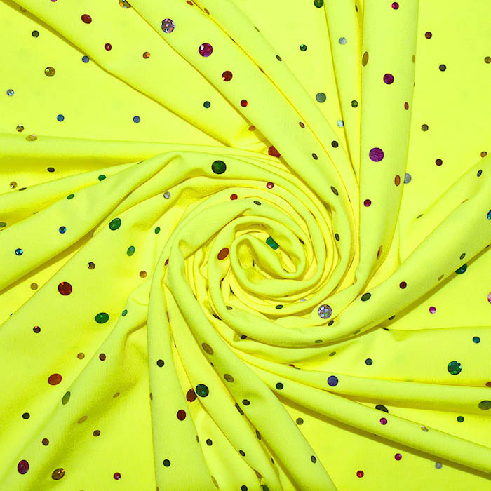 Polyester, Elastan, Glitter, 25970-07, neon gelb