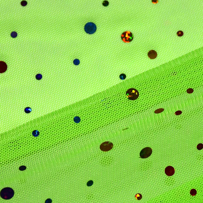 Netzstoff, elastisch, Glitter, 25969-09, neon grün