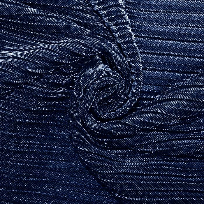 Plissee, Chiffon, Polyester, 26078-007, blau