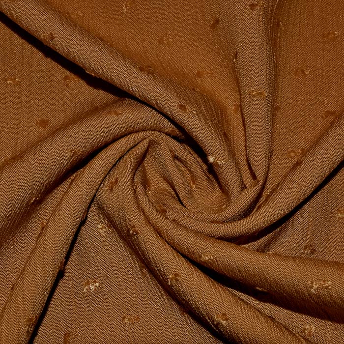 Gewebe, Viskose, zerknittert, Punkte, 26619-056, orange-braun