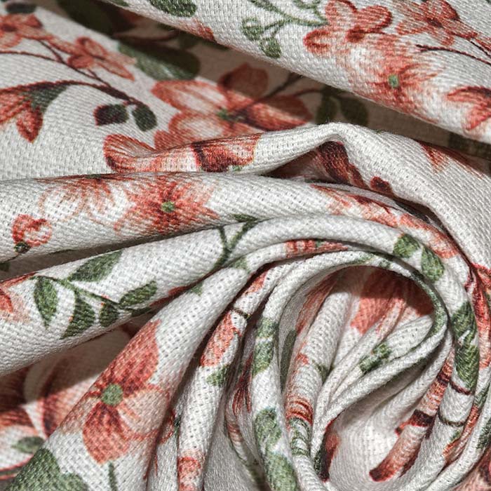 Deko, Druck, bio, digital, floral, 26990-01, sahne