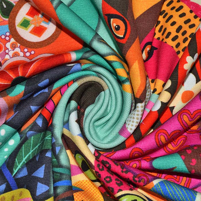 Jersey, Baumwolle, digital, abstrakt, 28011