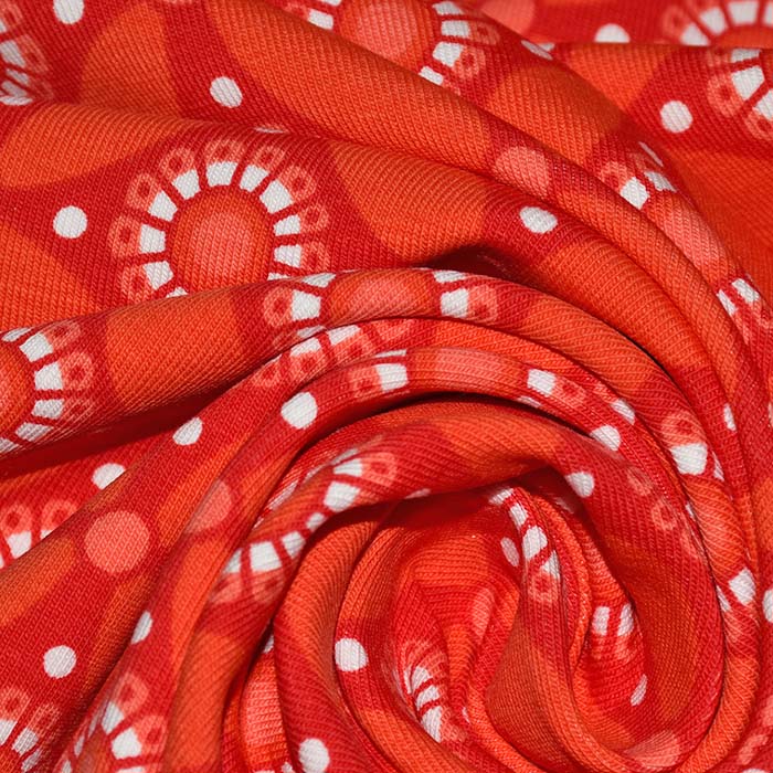 Jersey, Baumwolle, Ornament, 28259-140, rot