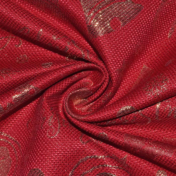 Dekojacquard, beidseitig, festlich, 28313-900, rot-golden