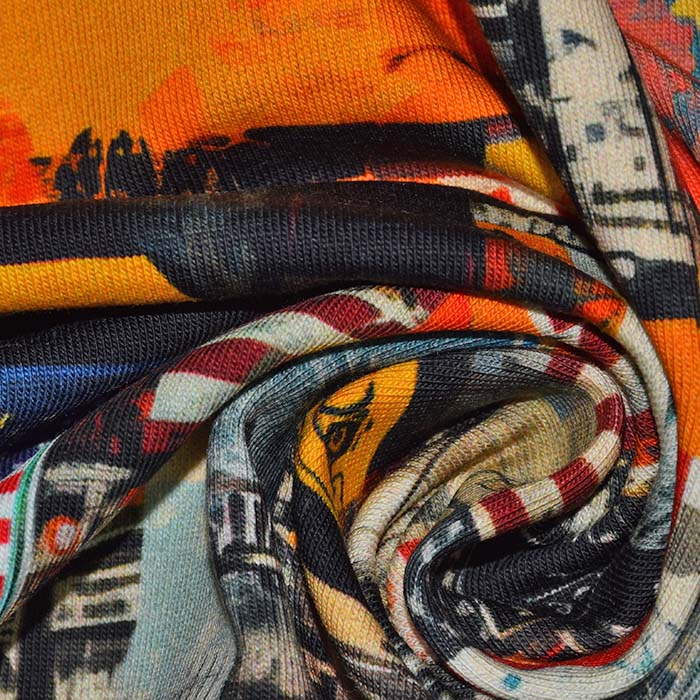 Jersey, Baumwolle, digital, Stadt, 28533