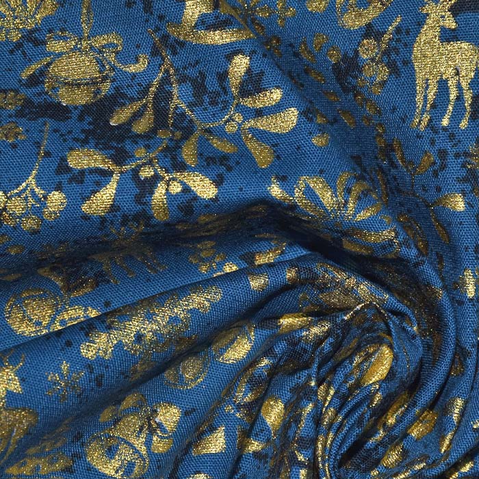 Baumwolle, Popeline, festlich, 28543-008, blau