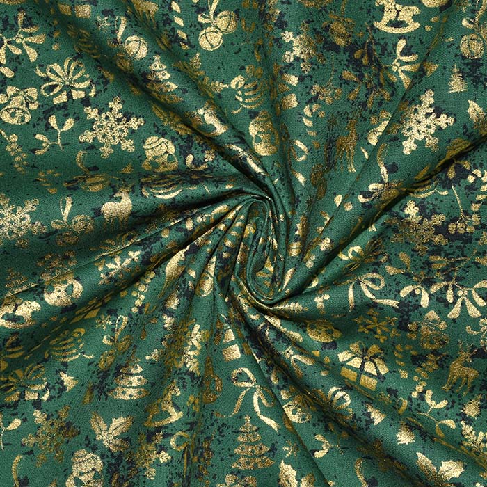 Baumwolle, Popeline, festlich, 28543-025, grün