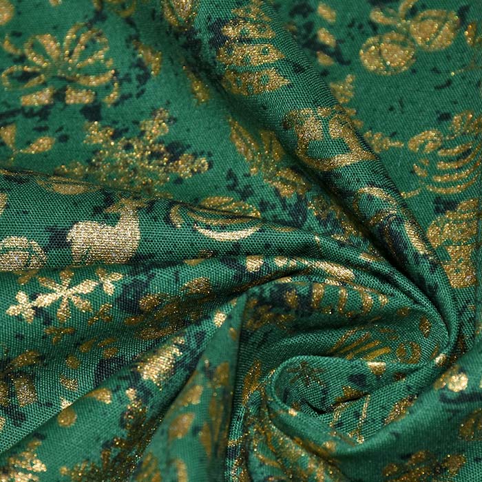 Baumwolle, Popeline, festlich, 28543-025, grün