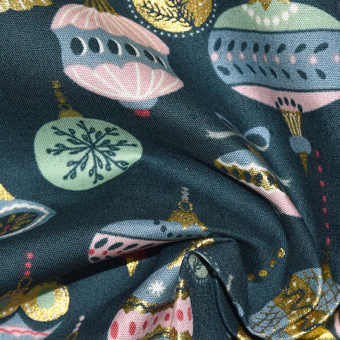 Baumwolle, Popeline, festlich, 28548-024, petrol