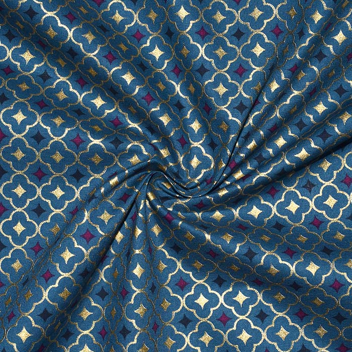 Baumwolle, Popeline, festlich, 28550-024, petrol