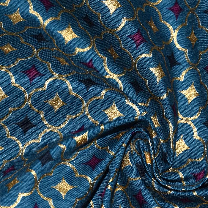 Baumwolle, Popeline, festlich, 28550-024, petrol