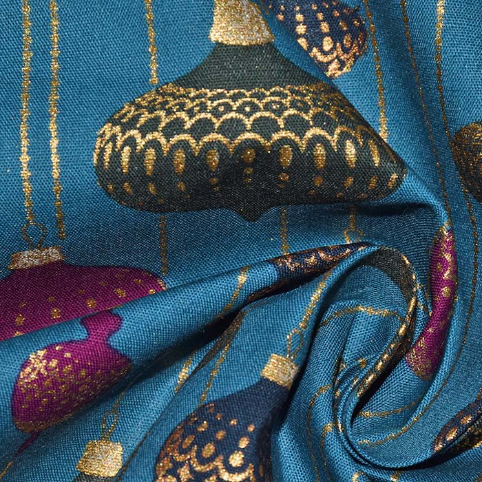 Baumwolle, Popeline, festlich, 28551-024, petrol