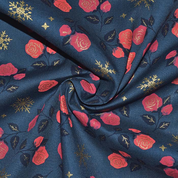 Baumwolle, Popeline, festlich, 28554-007, blau