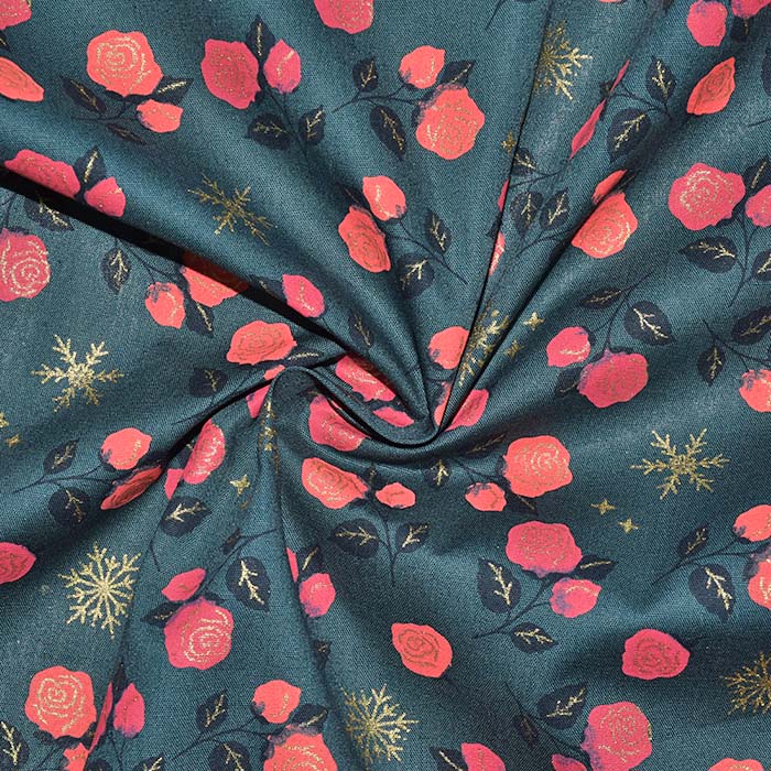 Baumwolle, Popeline, festlich, 28554-027, grün