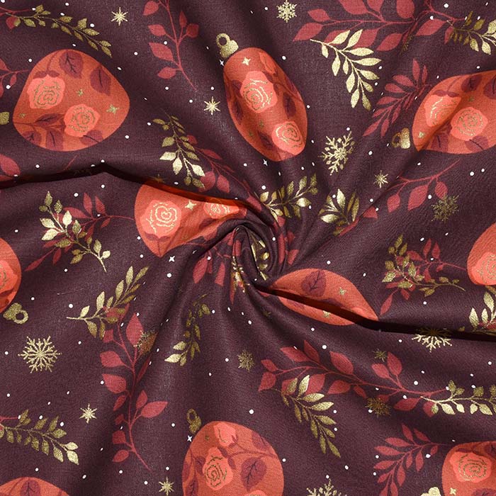 Baumwolle, Popeline, festlich, 28556-018, bordeaux