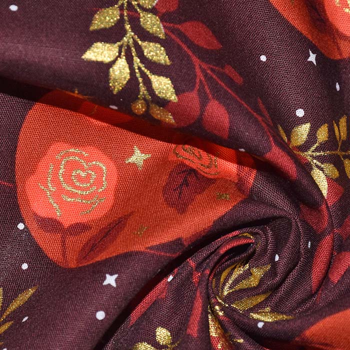 Baumwolle, Popeline, festlich, 28556-018, bordeaux