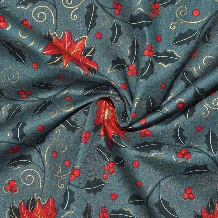 Baumwolle, Popeline, festlich, 28557-027, grün