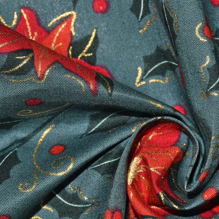 Baumwolle, Popeline, festlich, 28557-027, grün